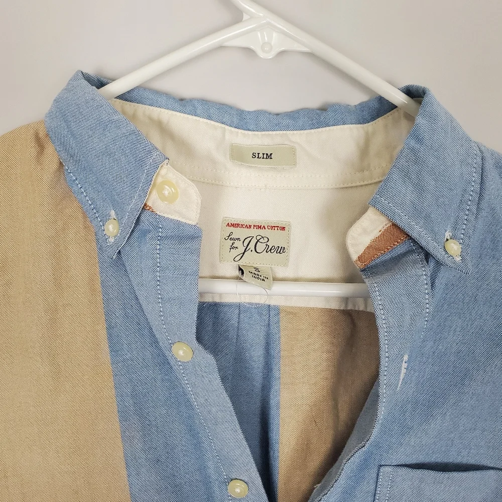 J.Crew Shirt Men's Slim Pima Cotton Colorful Button Down Size Small
